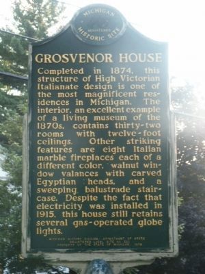 Grosvenor House Marker - Side 1 image. Click for full size.