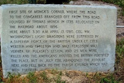 First Site of Moncks Corner Marker image. Click for full size.