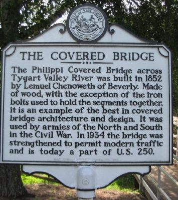 The Covered Bridge Marker. Click for full size. The Covered Bridge Marker image. Click for full size.