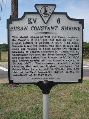 <i>Susan Constant</i> Shrine Marker image. Click for full size.