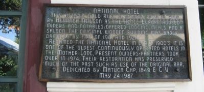 National Hotel Marker. Click for full size. National Hotel Marker image. Click for full size.
