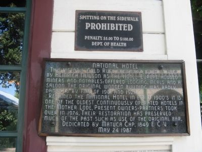 National Hotel Markers. Click for full size. National Hotel Markers image. Click for full size.