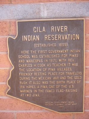 Gila River Indian Reservation Marker image. Click for full size.