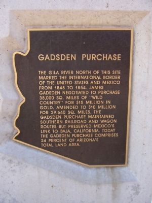 Gadsden Purchase Marker image. Click for full size.