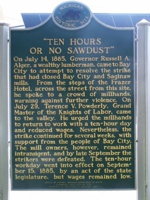 "Ten Hours or No Sawdust" Marker - Side 2. Click for full size. "Ten Hours or No Sawdust" Marker - Side 2 image. Click for full size.