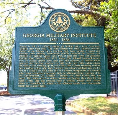 Georgia Military Institute Marker image. Click for full size.