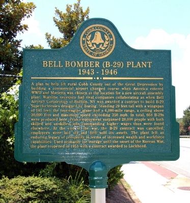 Bell Bomber (B-29) Plant Marker image. Click for full size.