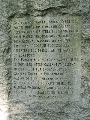 Rochambeau Marker. Click for full size. Rochambeau Marker image. Click for full size.