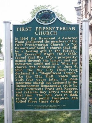 First Presbyterian Church Marker - Side 2 image. Click for full size.