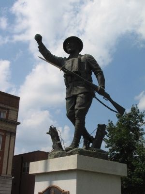 Statue on Memorial. Click for full size. Statue on Memorial image. Click for full size.