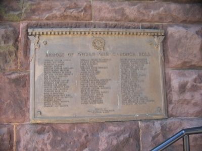 Roll of Honor Plaque. Click for full size. Roll of Honor Plaque image. Click for full size.