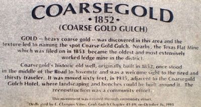 Coarsegold Marker image. Click for full size.