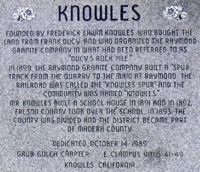 Knowles Marker image. Click for full size.