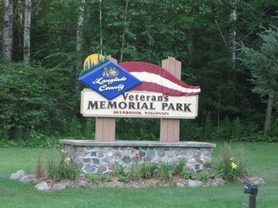 Veteran's Memorial Park Sign image. Click for full size.