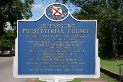 Greensboro Presbyterian Church Marker (prior to refurbishment). image. Click for full size.