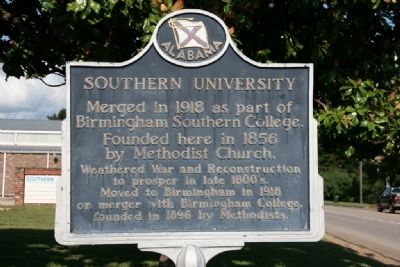 Southern University Marker (prior to being refurbished) image. Click for full size.