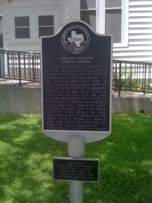 Our Lady of Refuge Catholic Church Marker. Click for full size. Our Lady of Refuge Catholic Church Marker image. Click for full size.