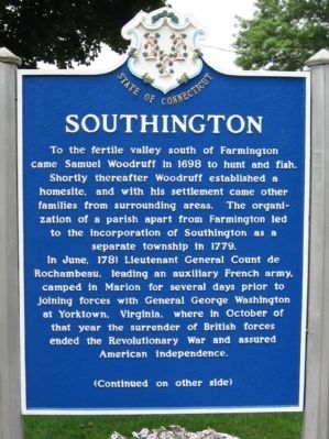 Southington Marker image. Click for full size.