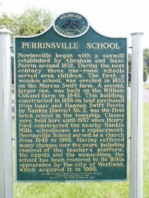 Perrinsville School Marker image. Click for full size.