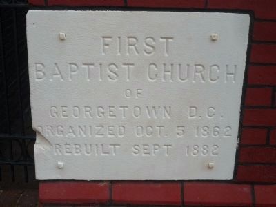 "First Baptist Church, Georgetown, DC" image. Click for full size.