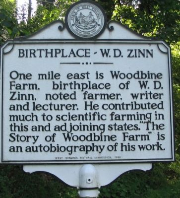 Birthplace - W.D. Zinn Marker image. Click for full size.
