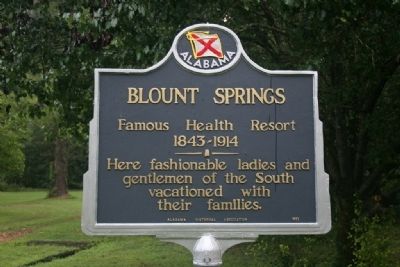 Blount Springs Marker. Click for full size. Blount Springs Marker image. Click for full size.