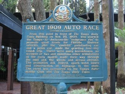 Great 1909 Auto Race Marker image. Click for full size.