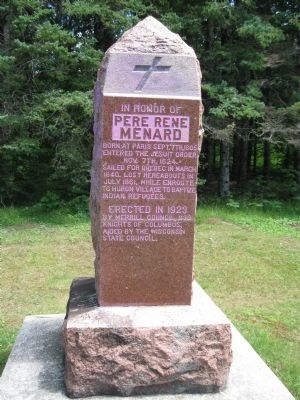 Pere Rene Menard Marker. Click for full size. Pere Rene Menard Marker image. Click for full size.