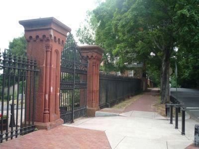 Evermay Marker and gateway - under the trees in the background on 28th Street image. Click for full size.