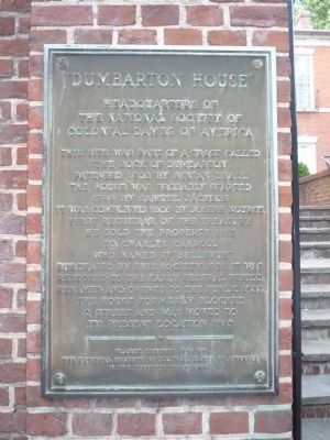 Dumbarton House Marker image. Click for full size.
