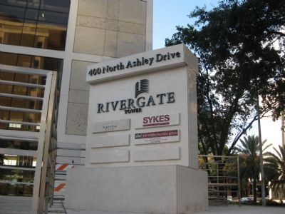 Rivergate Tower sign image. Click for full size.