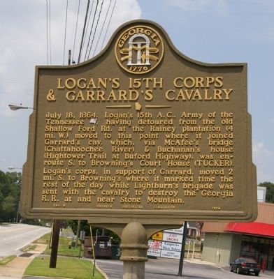 Logans 15th Corps & Garrards Cavalry Marker image. Click for full size.