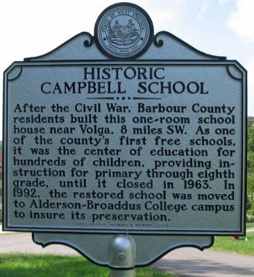 Historic Campbell School Marker image. Click for full size.