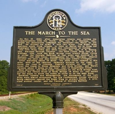 The March to the Sea Marker. Click for full size. The March to the Sea Marker image. Click for full size.