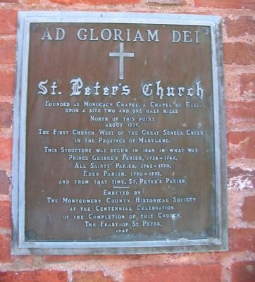 St. Peter's Church Marker image. Click for full size.