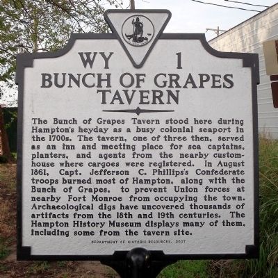 Bunch of Grapes Tavern Marker image. Click for full size.