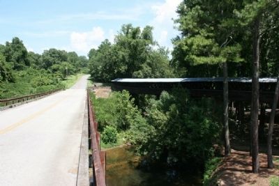 County Road 1043 New Bridge and Clarkson Covered Bridge. Click for full size. County Road 1043 New Bridge and Clarkson Covered Bridge image. Click for full size.