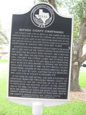 Refugio County Courthouse Marker image. Click for full size.