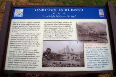 Hampton Is Burned CWT Marker image. Click for full size.