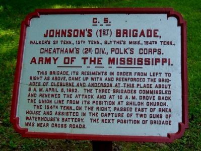 Johnson's Brigade Tablet. Click for full size. Johnson's Brigade Tablet image. Click for full size.