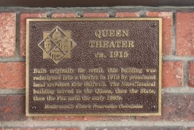 Queen Theater Marker. Click for full size. Queen Theater Marker image. Click for full size.