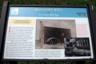 Mathews Mill Marker image. Click for full size.