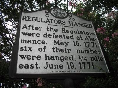 Regulators Hanged Marker image. Click for full size.