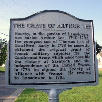 The Grave of Arthur Lee Marker image. Click for full size.