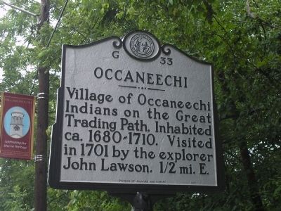 Occaneechi Marker. Click for full size. Occaneechi Marker image. Click for full size.