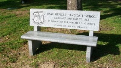 USAF Officer Candidate School Memorial Bench image. Click for full size.