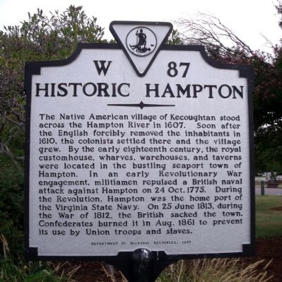 Historic Hampton Marker image. Click for full size.