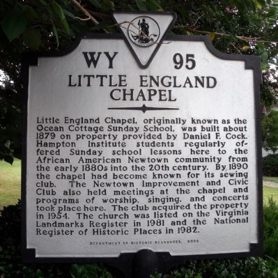 Little England Chapel Marker image. Click for full size.
