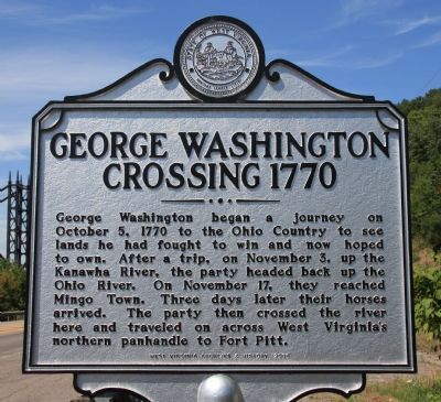 George Washington Crossing, 1770 Marker. Click for full size. George Washington Crossing, 1770 Marker image. Click for full size.