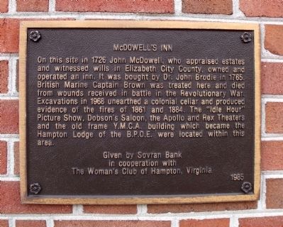 McDowell's Inn Marker image. Click for full size.